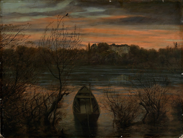 Einsamer Kahn 1880