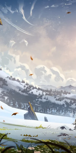 Albedo Standing In Dragonspine Snow 4K Wallpaper Background