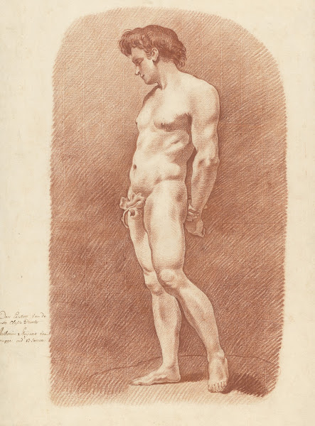 Nude young man holding his hands behind his back 1774