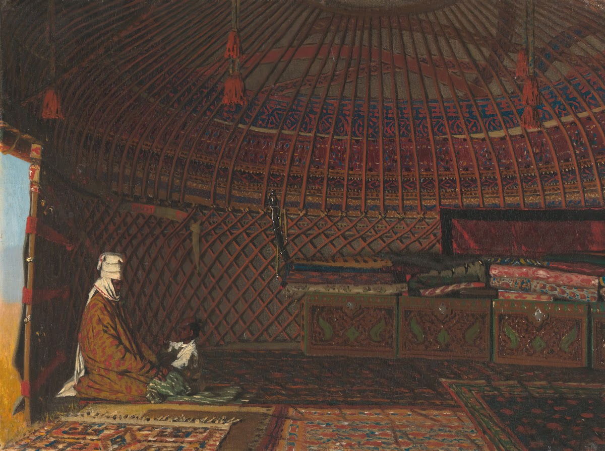 Inside the Tent of a Rich Kirghiz between 1869 and 1870
