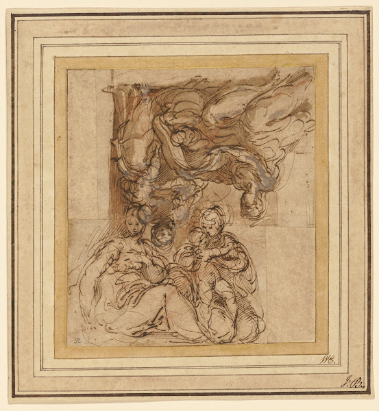 Two Studies for a Holy Family 1526