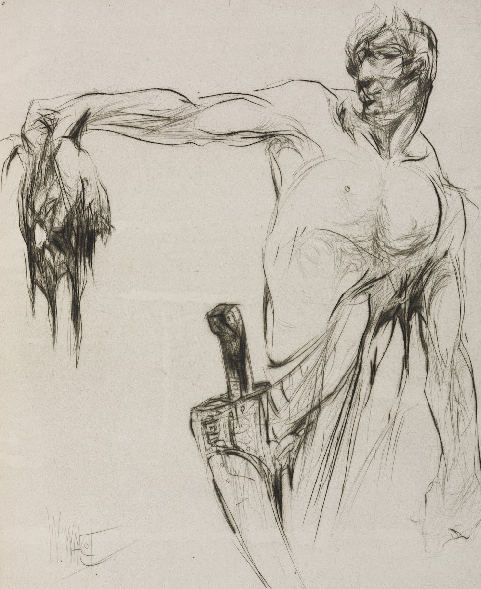 Herodias Page 53 The head entered and mannaeus held it by the hair at arms lengt