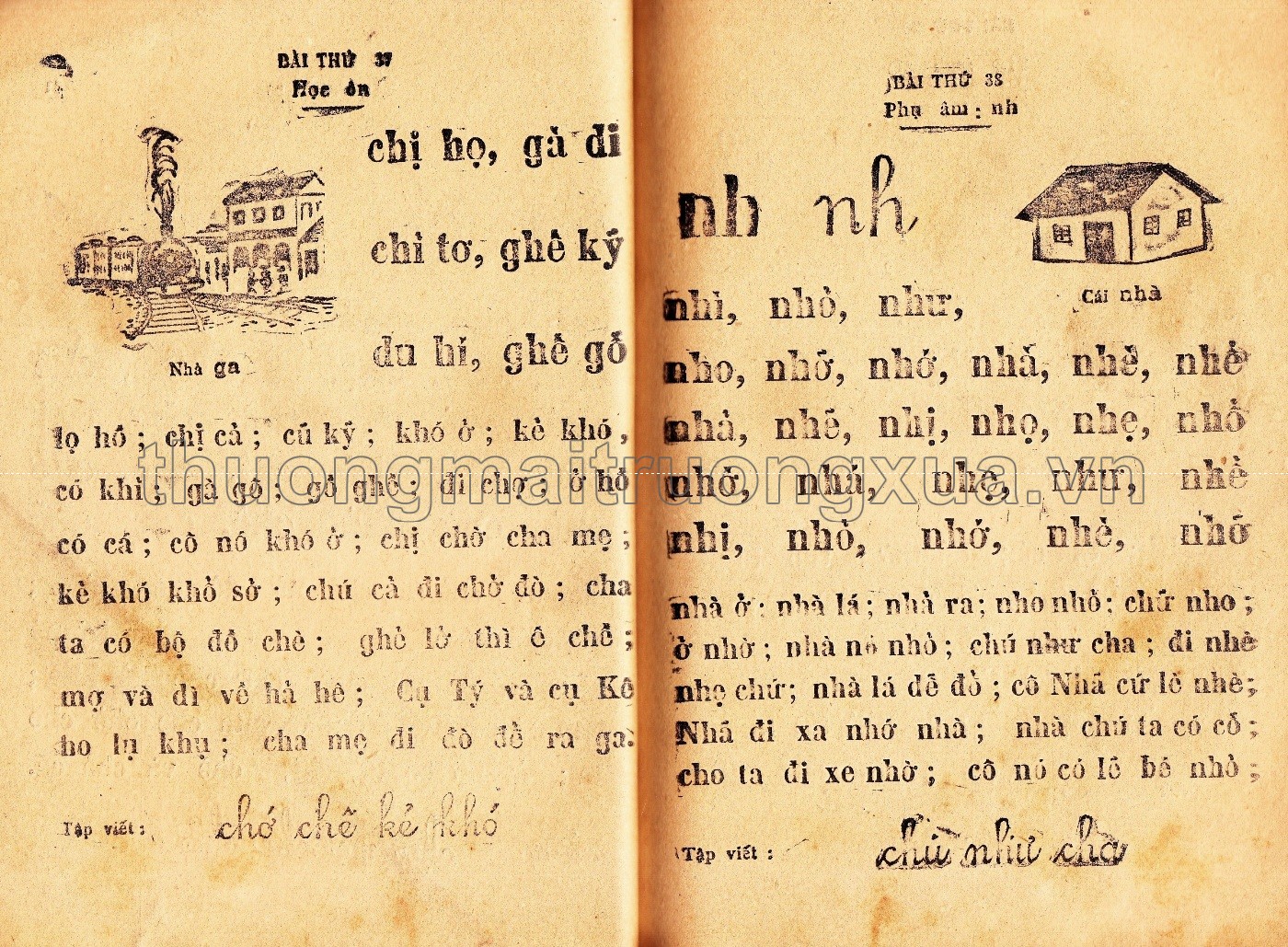 Sách học Quốc văn lớp năm (1952) - Trang 204