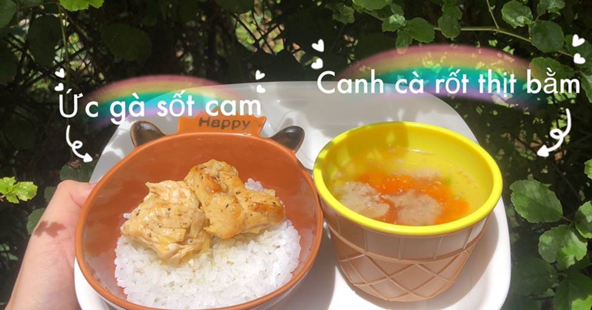 Ức gà sốt cam