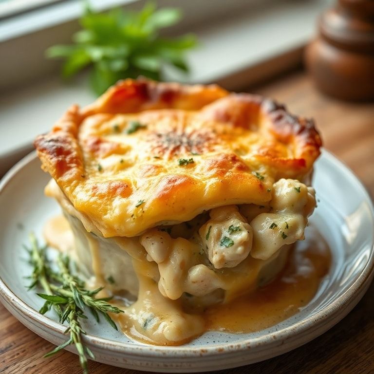 Easy Crustless Chicken Pot Pie Recipe for Cozy Dinners – Quick & Comforting finished