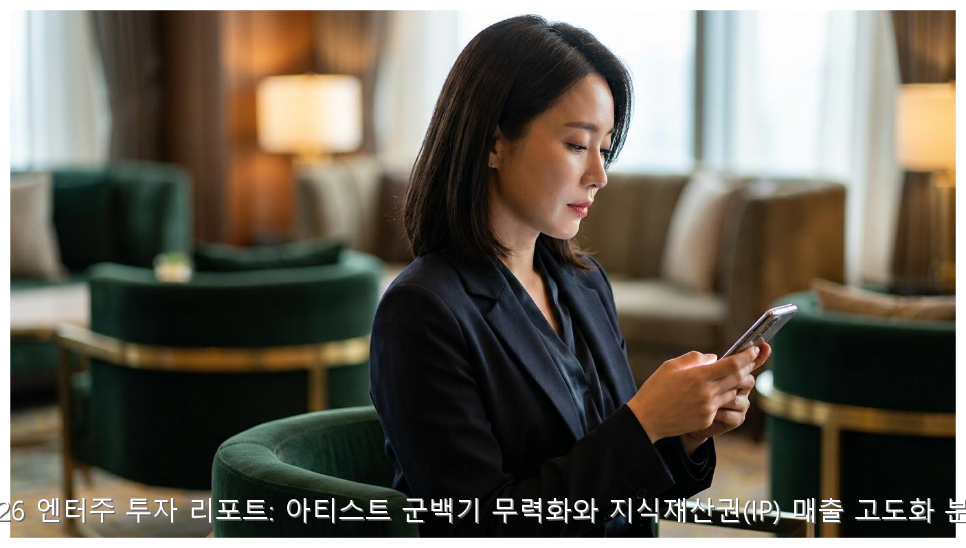 2026 엔터주 투자 리포트: 아티스트 군백기 무력화와 지식재산권(IP) 매출 고도화 분석 핵심 안내 및 분석 인포그래픽 (5)