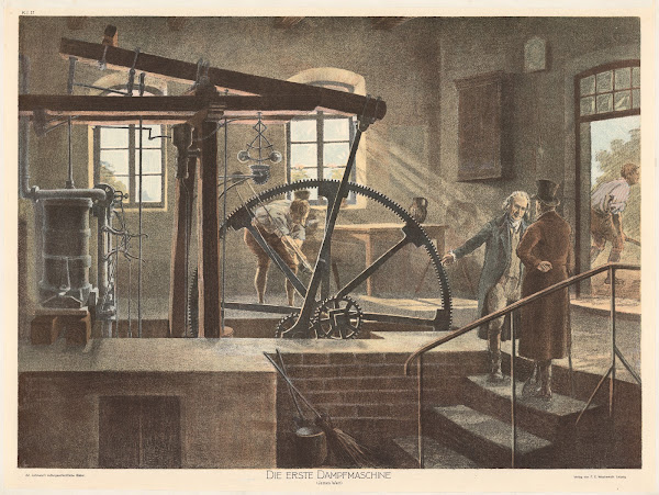Die erste Dampfmaschine James Watt 1900
