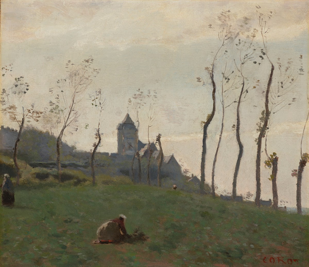 Le Tréport  Un pré et léglise circa 1855 1865