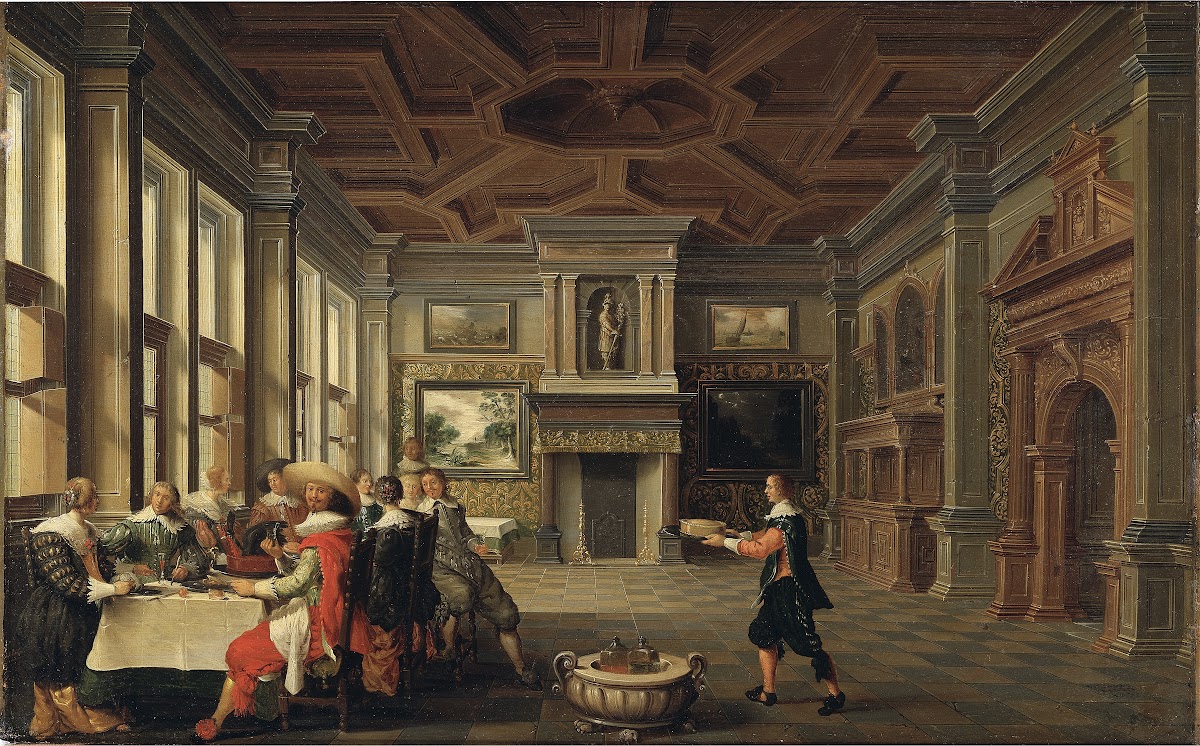 Distinguished Dinner Company in an Interior 1631
