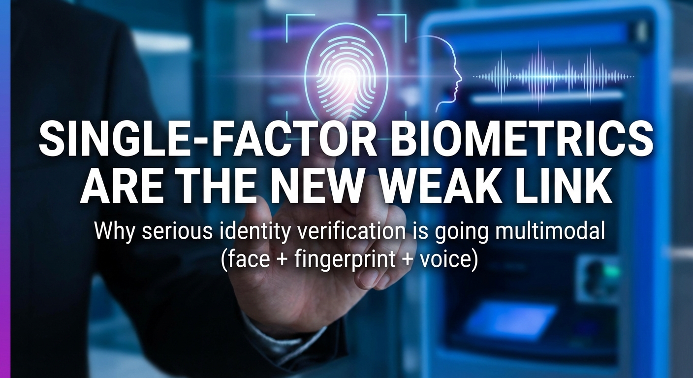 Multimodal Biometrics: Why Face + Fingerprint + Voice Defeats Deepfakes