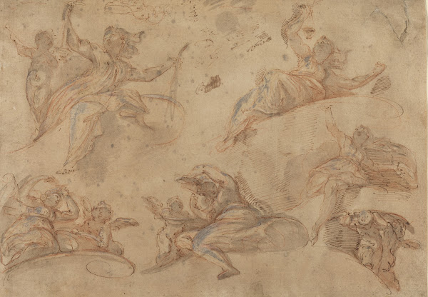 Allegorical Figures Seen from Below