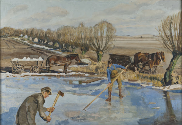 Farmhands fetching Ice 1927