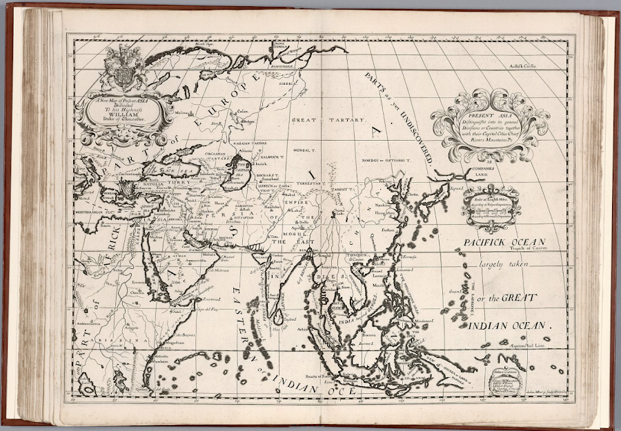 1700_A new map of present Asia