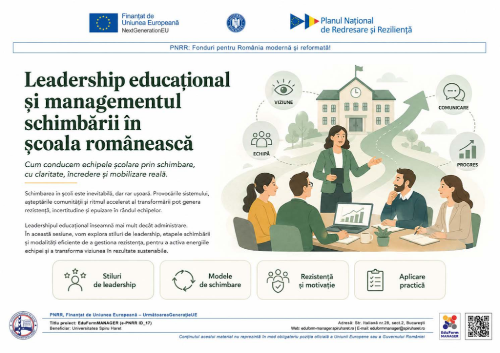Coperta ghidului Leadership educațional