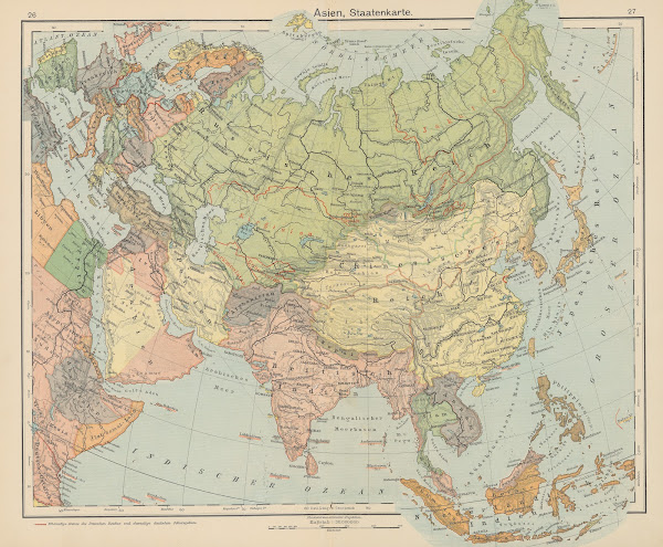 Asien Staatenkarte 1930