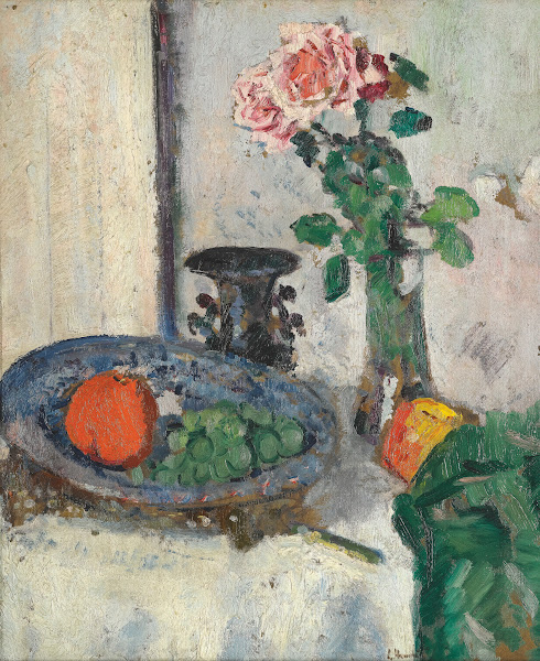 Still Life With Fruit And Roses