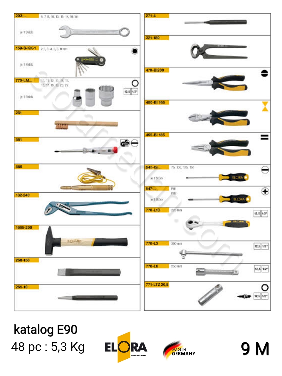 48 pc tool WS 9 M ws9m ws 9m