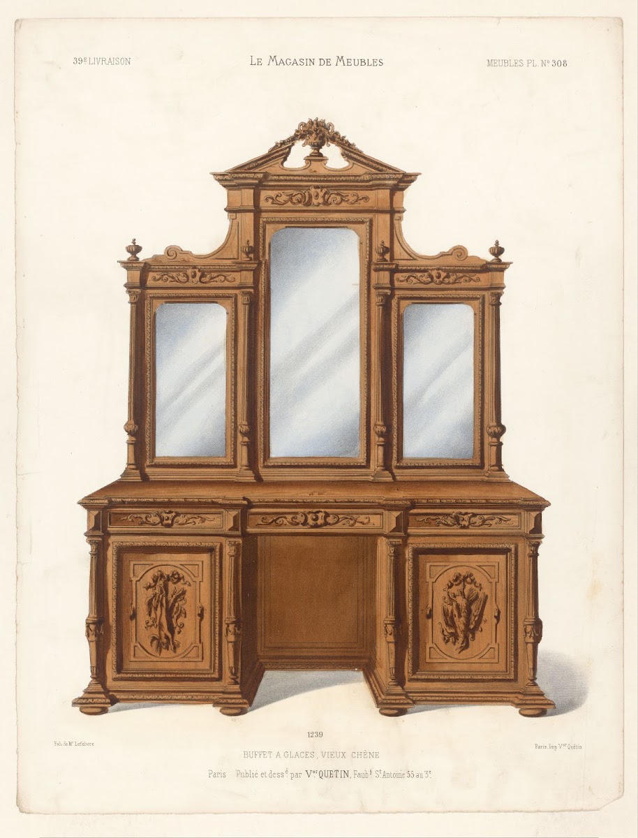 Buffet a glaces vieux chêne 1832   1904