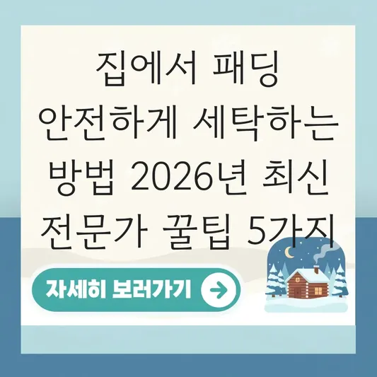 집에서 패딩 안전하게 세탁하는 방법