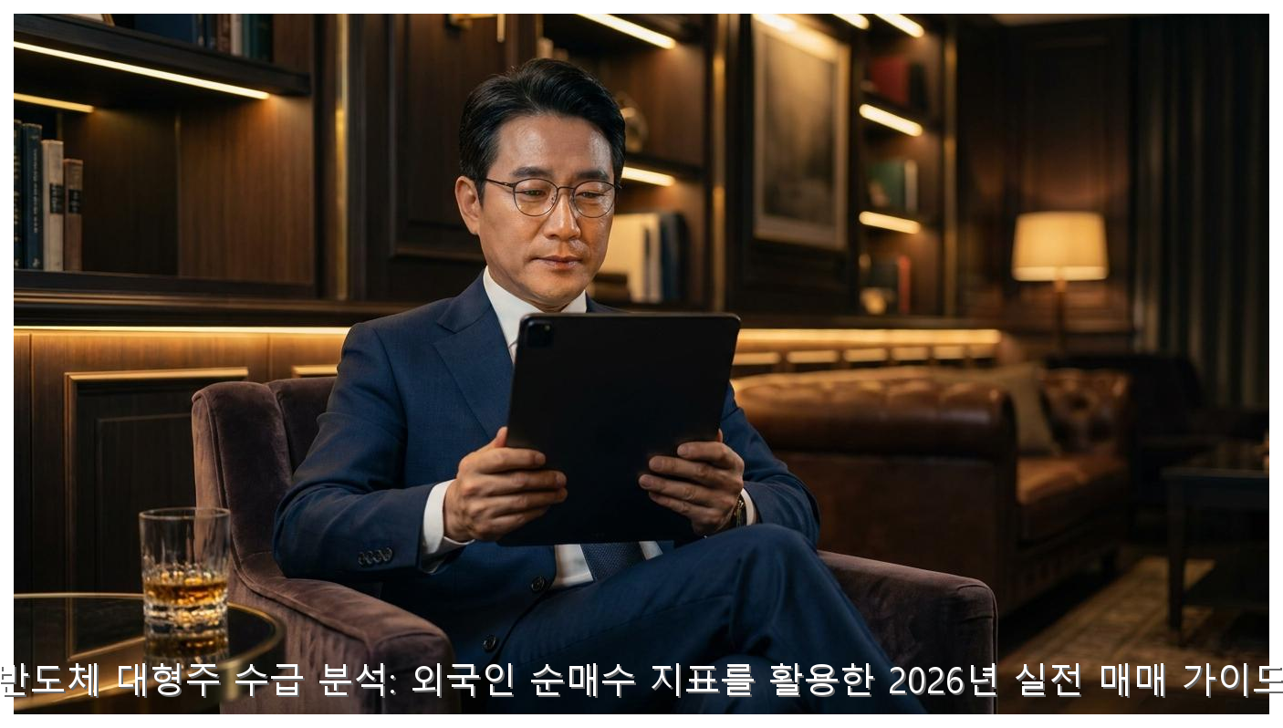 반도체 대형주 수급 분석: 외국인 순매수 지표를 활용한 2026년 실전 매매 가이드 핵심 안내 및 분석 인포그래픽 (2)