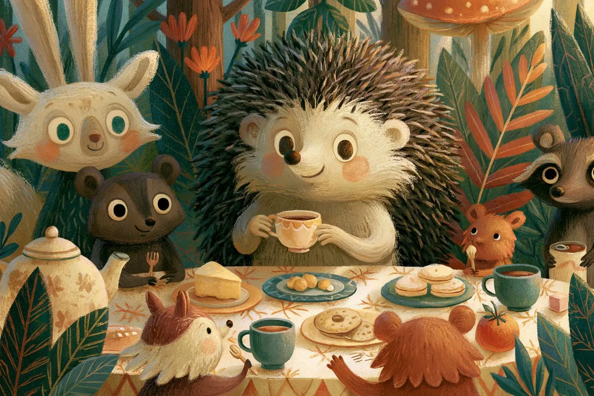 Ilustración de un libro infantil caprichoso
