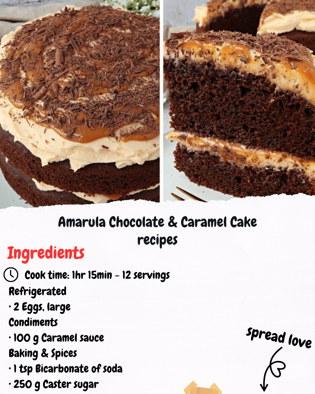 Amarula Chocolate & Caramel Cake recipes