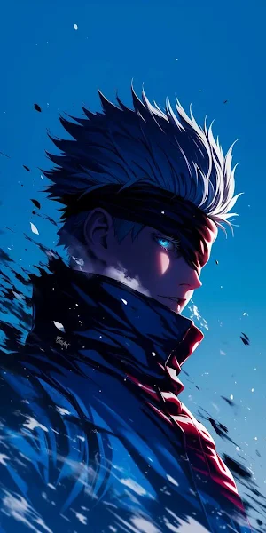 Gojo Satoru, Jujutsu Kaisen, Anime Art, Manga iPhone Wallpaper Background