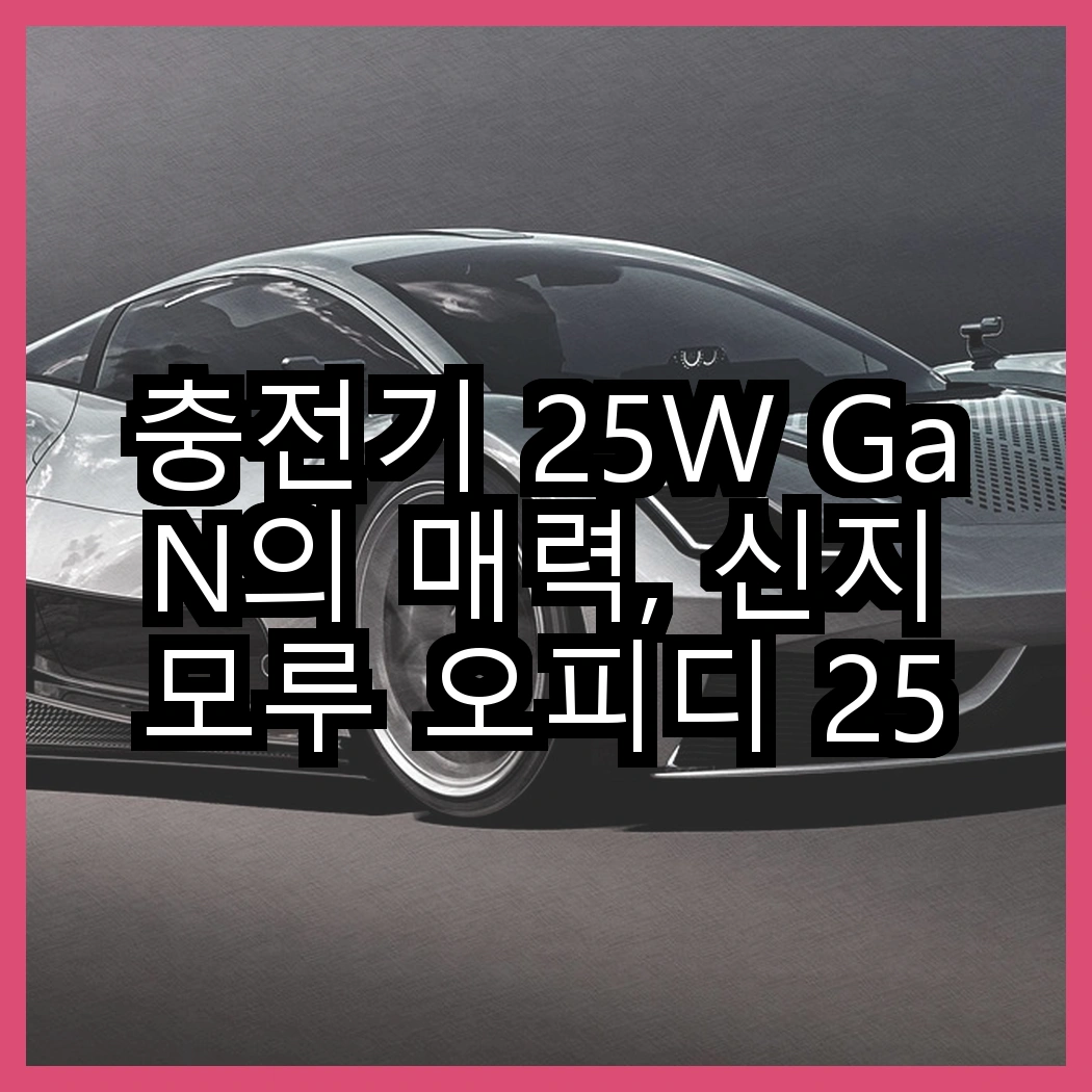 충전기 25W GaN의 매력, 신지모루 오피디 25W 듀얼포트 vs 삼성전자 25W C타입, 어떤 선택이 더 빠를까? 썸네일