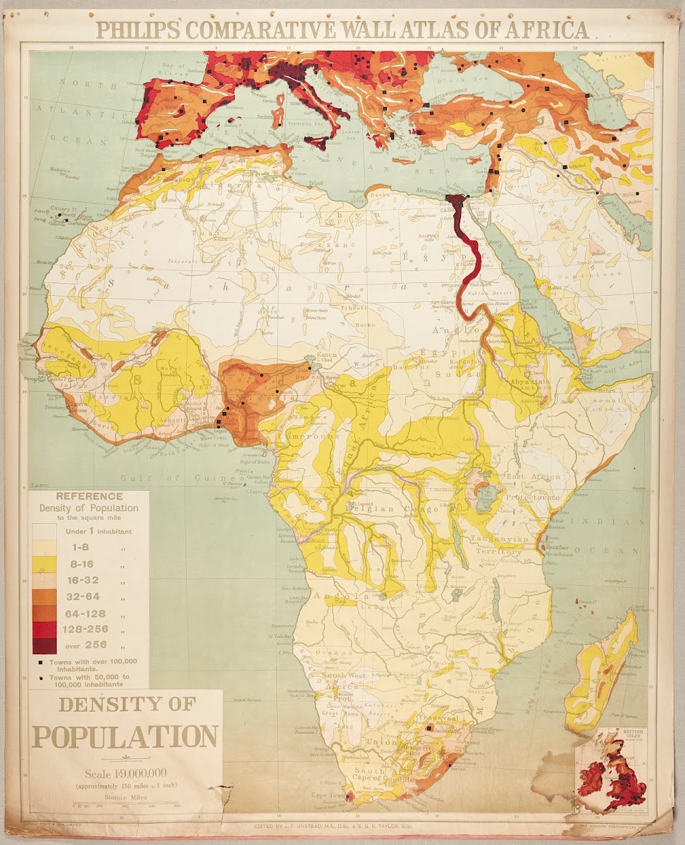 Africa  Density of Population 1913