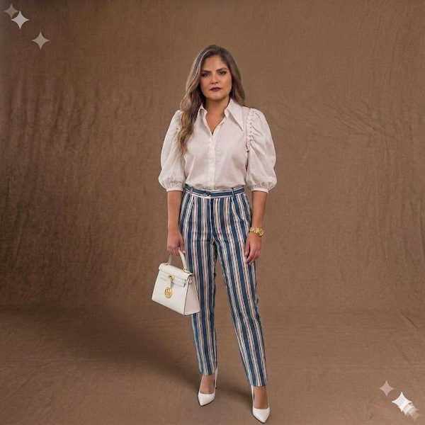 Pantalón de Listas Azul