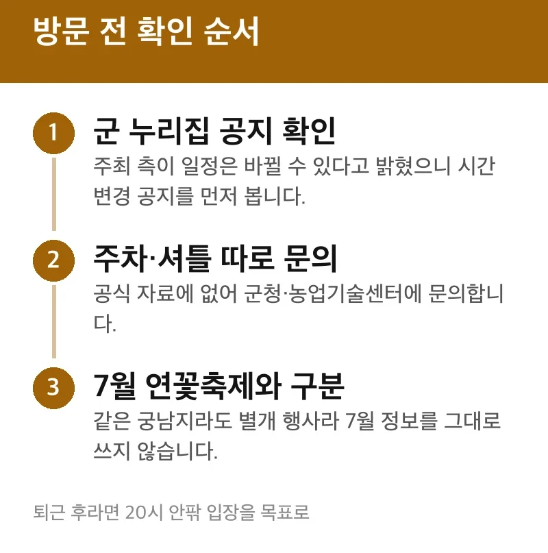 방문 전 확인 순서