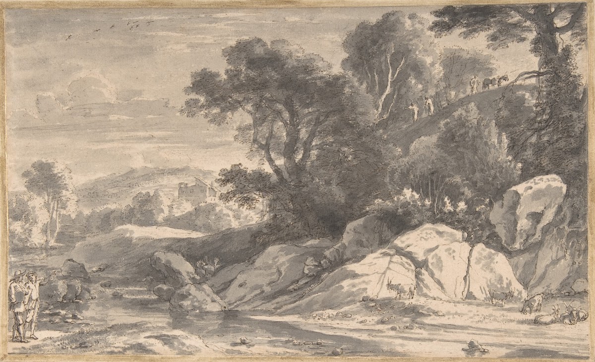 A River Landscape with Travellers 17th century