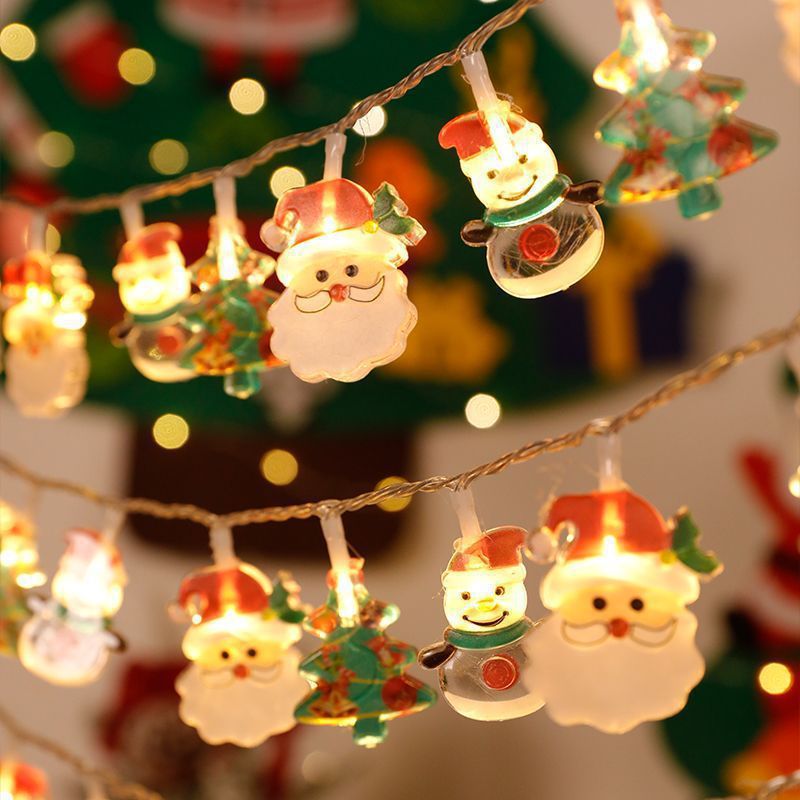 LED Christmas string lights with motifs