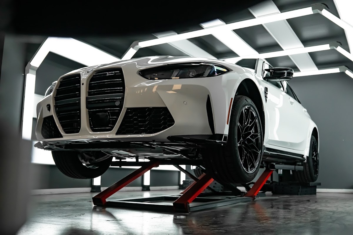 BMW M under the ZAutoCare light tunnel