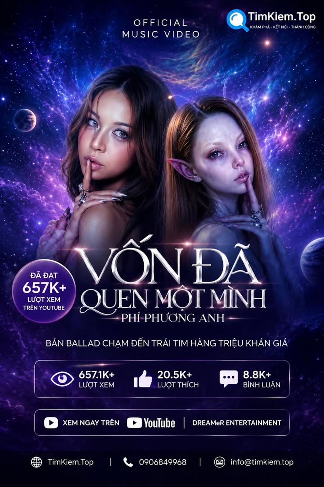 PHÍ PHƯƠNG ANH GÂY CHÚ Ý VỚI MV “VỐN ĐÃ QUEN MỘT MÌNH” TRÊN YOUTUBE VIỆT NAM