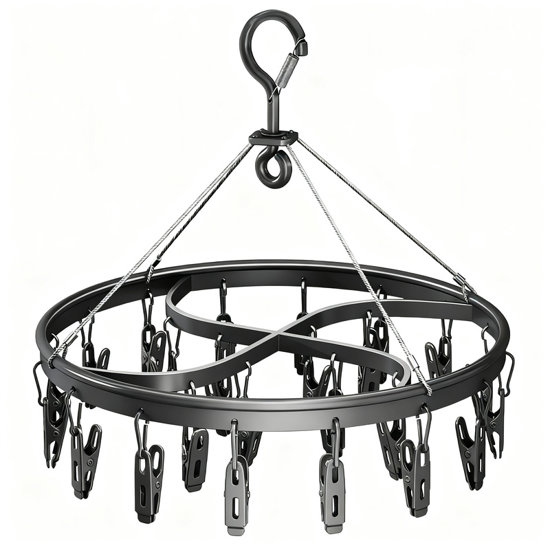 Sock drying rack with multiple clips