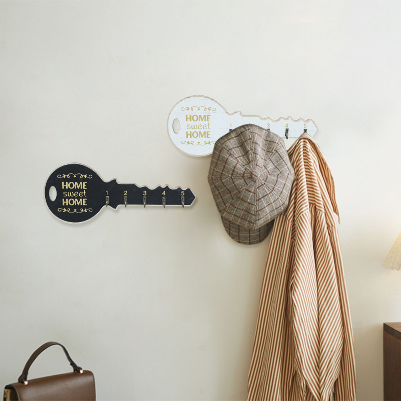 Wooden key holder for the wall