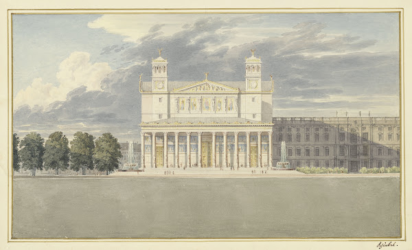 The Façade and Suroundings of a Cathedral for Berlin 1827