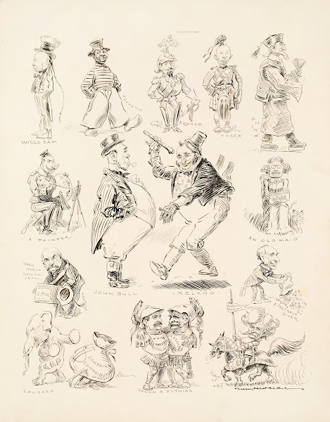 Several portraits of American and world leader figures 1906