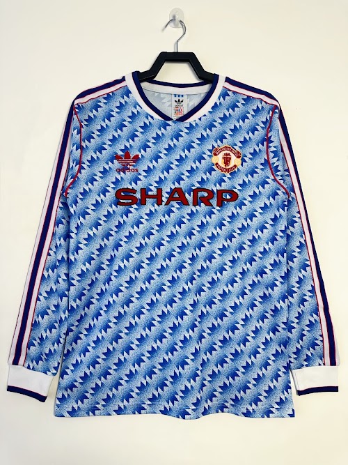 Camiseta de visitante de manga larga del Manchester United 1990-92.jpeg