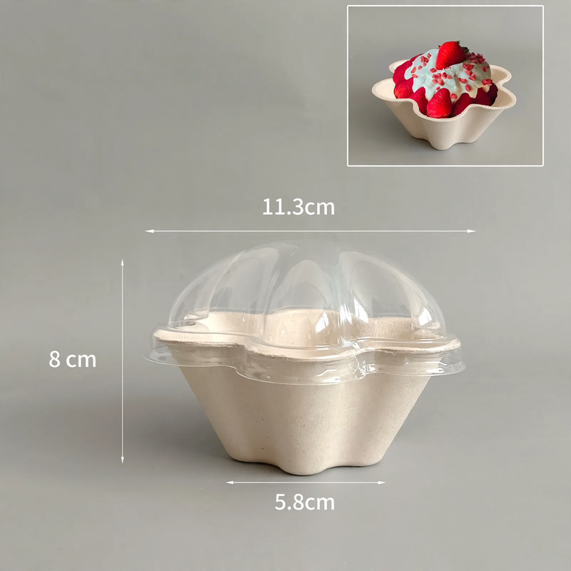 Disposable paper cup, flower shape, biodegradable