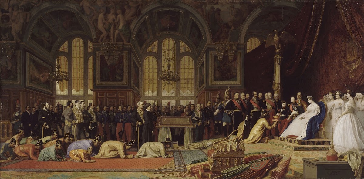 Reception of the Siamese ambassadors by the Emperor Napoleon III at the Palace o