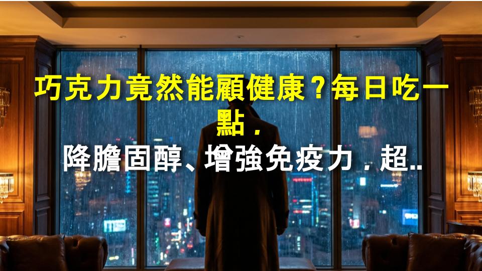巧克力竟然能顧健康？每日吃一點，降膽固醇、增強免疫力，超食物秘密大公開！