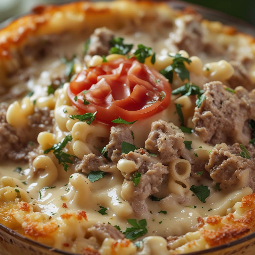 High-Protein Creamy Philly Cheesesteak Mac & Cheese Bliss – Easy, Comforting Weeknight Meal finished