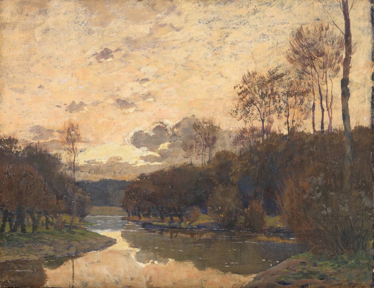 Frühlingslandschaft in Abendstimmung