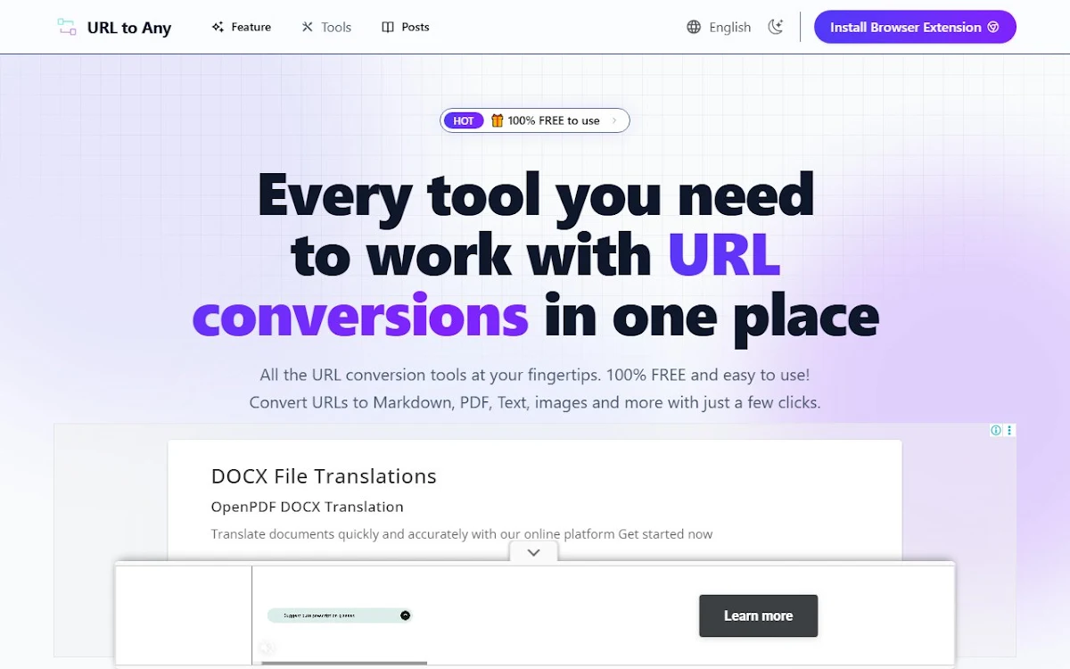 Captura de URL to Any