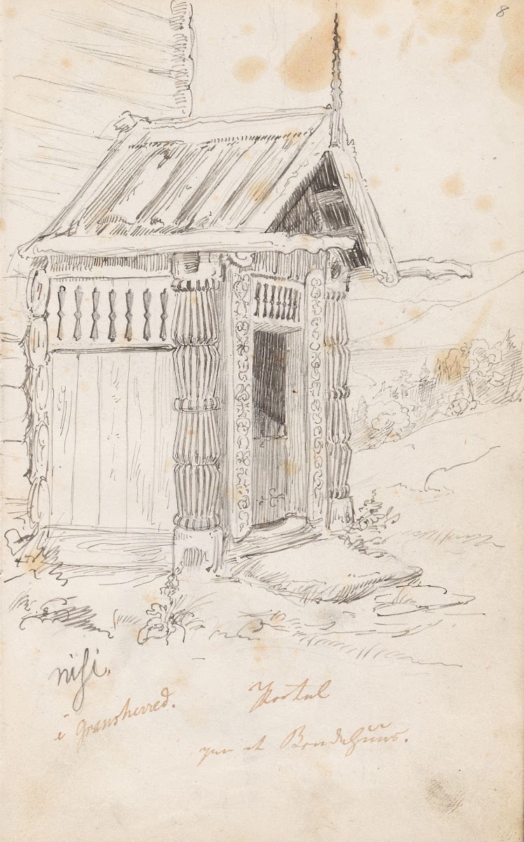Portal på et brukshus Nisi i Gransherad 1844