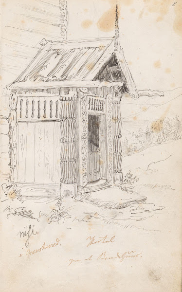 Portal på et brukshus Nisi i Gransherad 1844