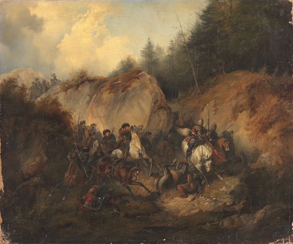 The battle between Cossacks and Circassians 1838