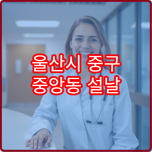 울산시 중구 중앙동 설날 연휴 당직약국 및 24시간 약국 정보